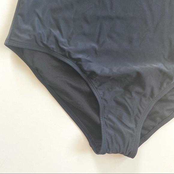 Kona Sol Black One-Shoulder Tie Floral One-Piece Swimsuit - Picture 4 of 10